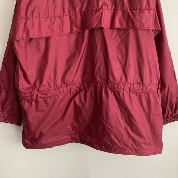 LL Bean Anorak Jacket Mens XL Full Zip Red Lightweight Rain Coat Windbreaker - Picture 11 of 12